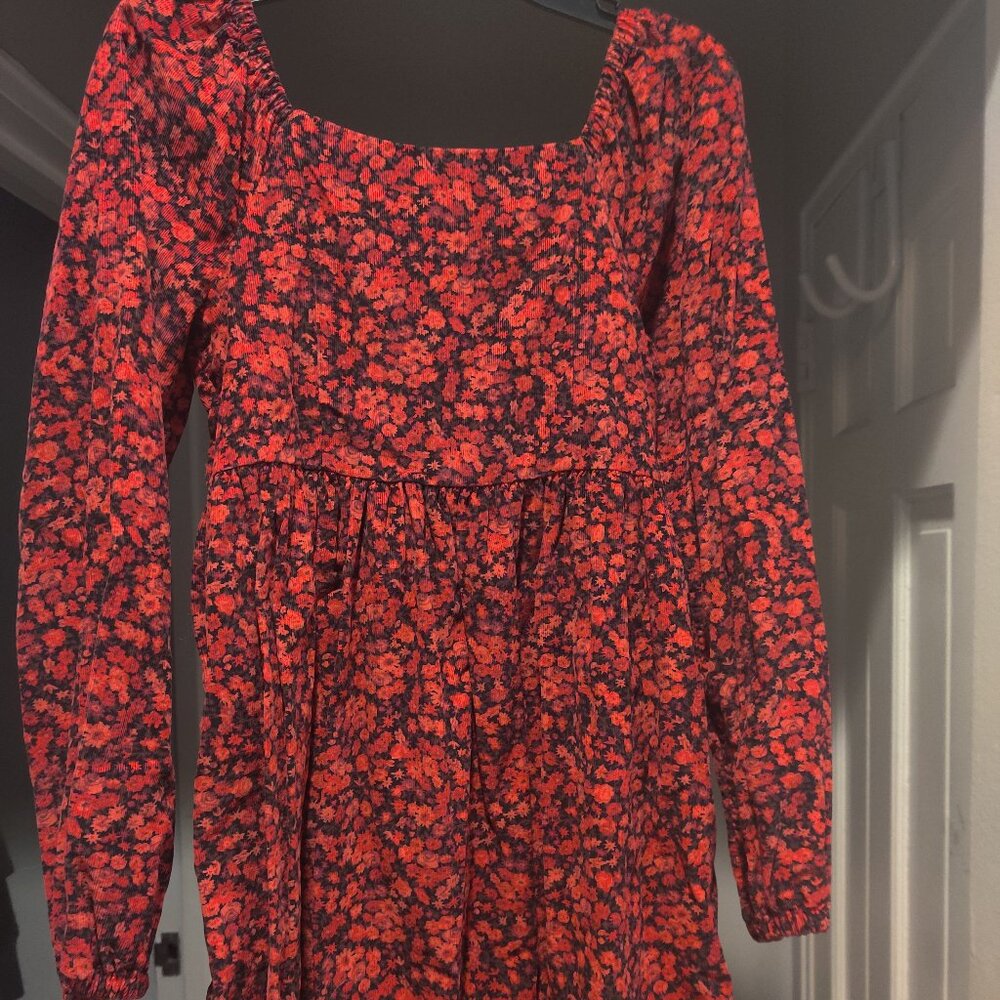 Gap Puff-Sleeve Corduroy Dress - Perfect for Thanksgiving  - Size L - 10 Girls